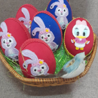 Бродирани яйца подходящи за Великденска декорация., снимка 5 - Декорация за дома - 45062669