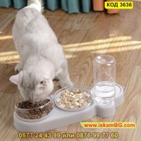 Двойна поилка и посуда за храна за котки или кучета - КОД 3636, снимка 13 - Други стоки за животни - 45075298