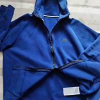 Nike Tech Fleece Zip Hoody Deep Royal Blue - страхотно мъжко горнище ХЛ УМАЛЕНО, снимка 8 - Спортни дрехи, екипи - 45039412