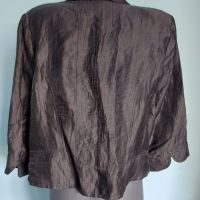 Черно ленено сако за повод "Bonita" / голям размер , снимка 5 - Сака - 45112947