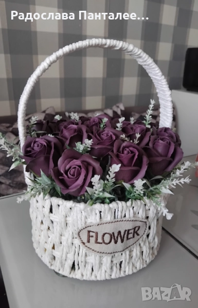 Кошници и кутии със сапунени рози, снимка 1