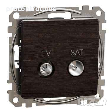 Продавам TV+SAT Розетка крайна 4dB Венге  SCHNEIDER ELECTRIC Sedna Design, снимка 1