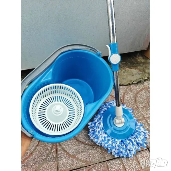 Моп за почистване на под - Spin Mop 360 с центрофуга и висока ефективност

, снимка 1