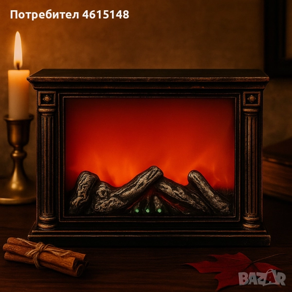 LED камина с ефект на тлеещи въглени – безопасна и стилна атмосфера у дома, снимка 1