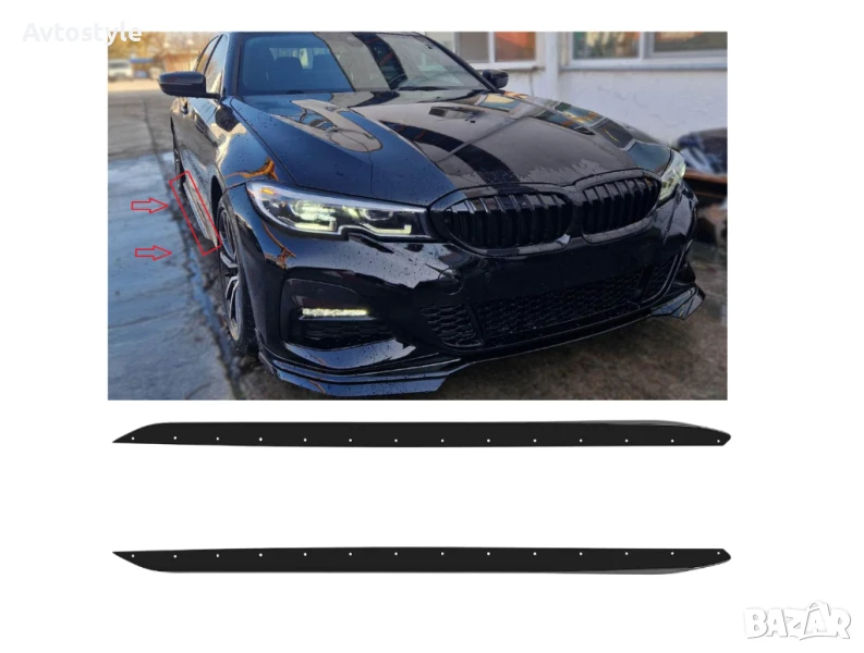 Лайсни Performance за M прагове, BMW серия 3 G20 след 2019г, черен лак, снимка 1