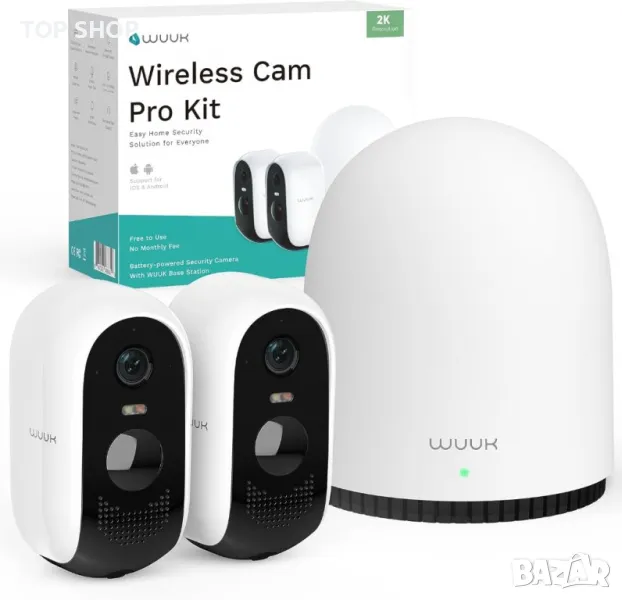 Автономен комплект за видеонаблюдение WUUK Wireless Cam Pro Kit, снимка 1