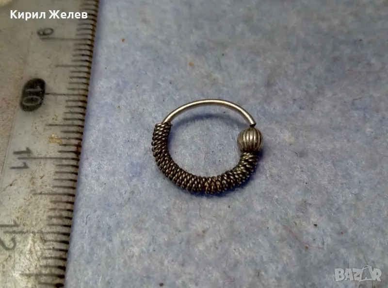 СТАРА РЕТРО АРТ МОДЕЛ СРЕБЪРНА ОБЕЦА СРЕБРО ВИСОКА ПРОБА ФИНА РЪЧНА РАБОТА 37754, снимка 1