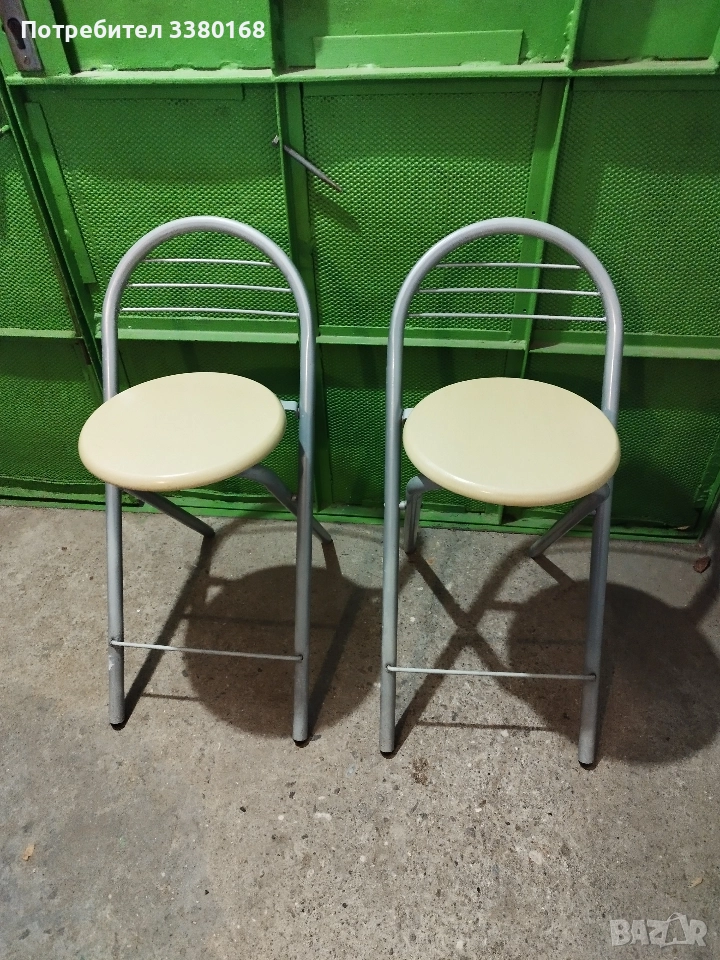 два броя сгъваеми столчета, снимка 1