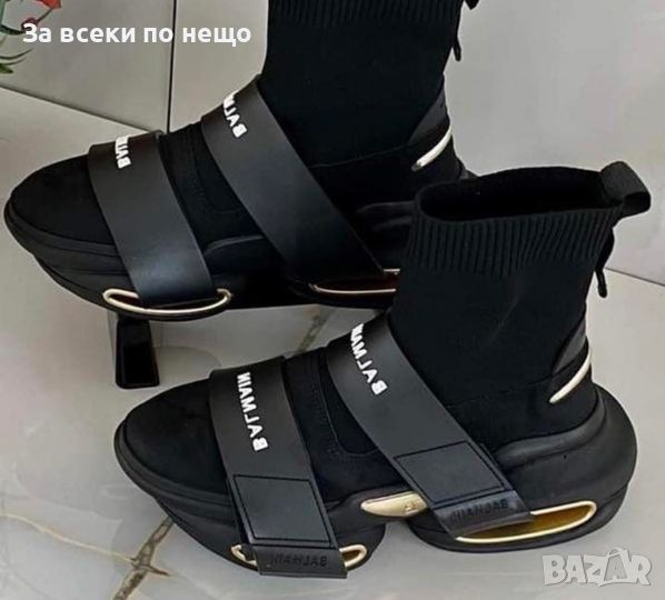 Дамски маратонки тип чорап Balmain Код D387, снимка 1