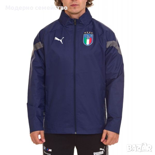 Мъжко яке puma x italy figc 2022 hidden hood track jacket blue, снимка 1