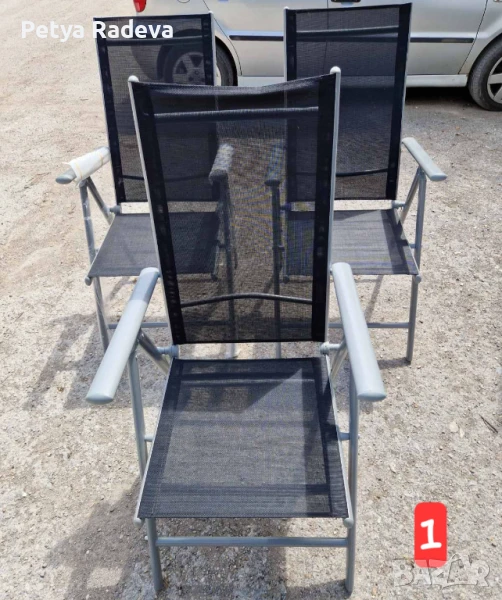 Къмпинг стол, сгъваем стол, градински стол, алуминий, снимка 1