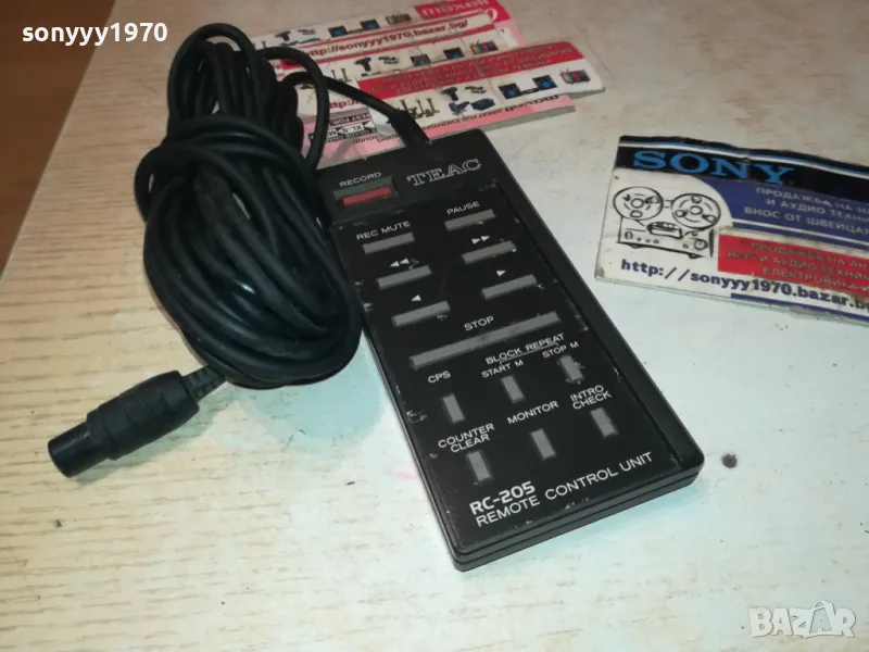 TEAC RC-205 REMOTE CONTROL-MADE IN JAPAN-ВНОС SWISS 0501251908, снимка 1