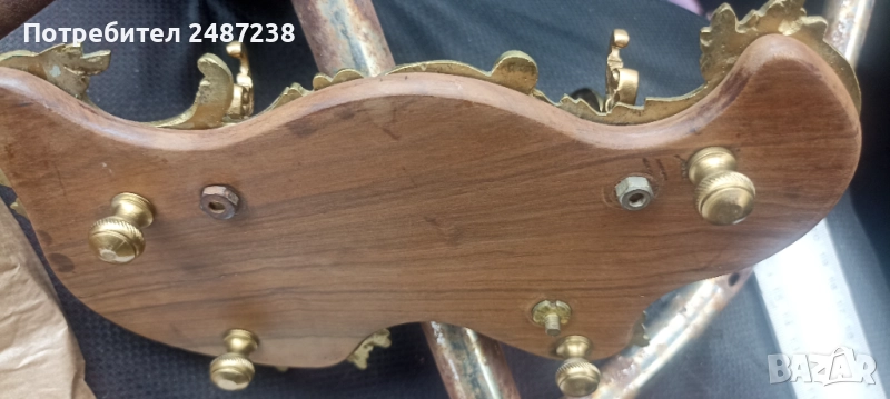 Бронзова мастилница с жена държаща тръба, снимка 1