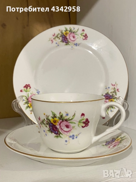 MF Design. Germany.Порцеланов комплект с цветя., снимка 1