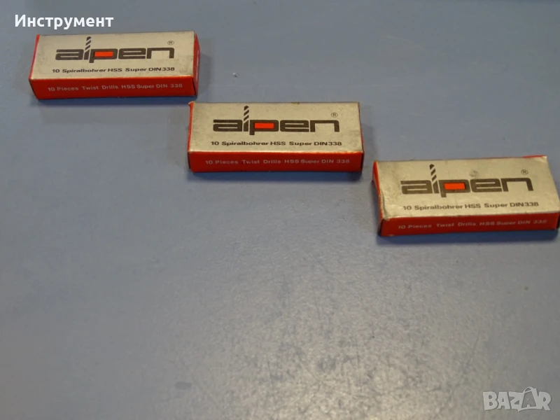 Спирални свердла ALPEN от Ф0.35-Ф0.65 Twist Drills HSS Super DIN338, снимка 1