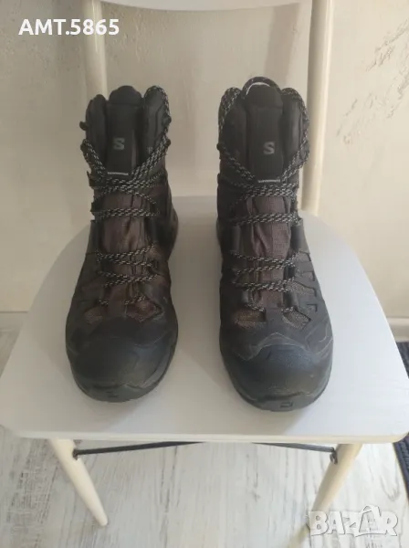 Мъжки кожени туристически обувки Salomon Quest 04 (№ 44), снимка 1
