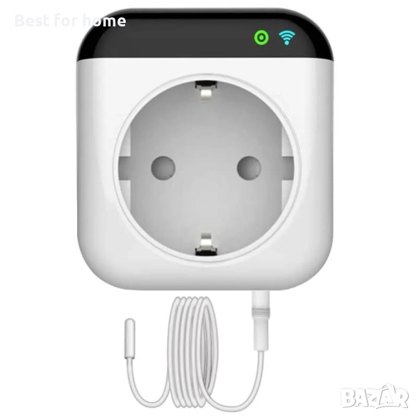 WiFi Програмируем Контакт Термостат със Сензор 16А 3520W, снимка 1