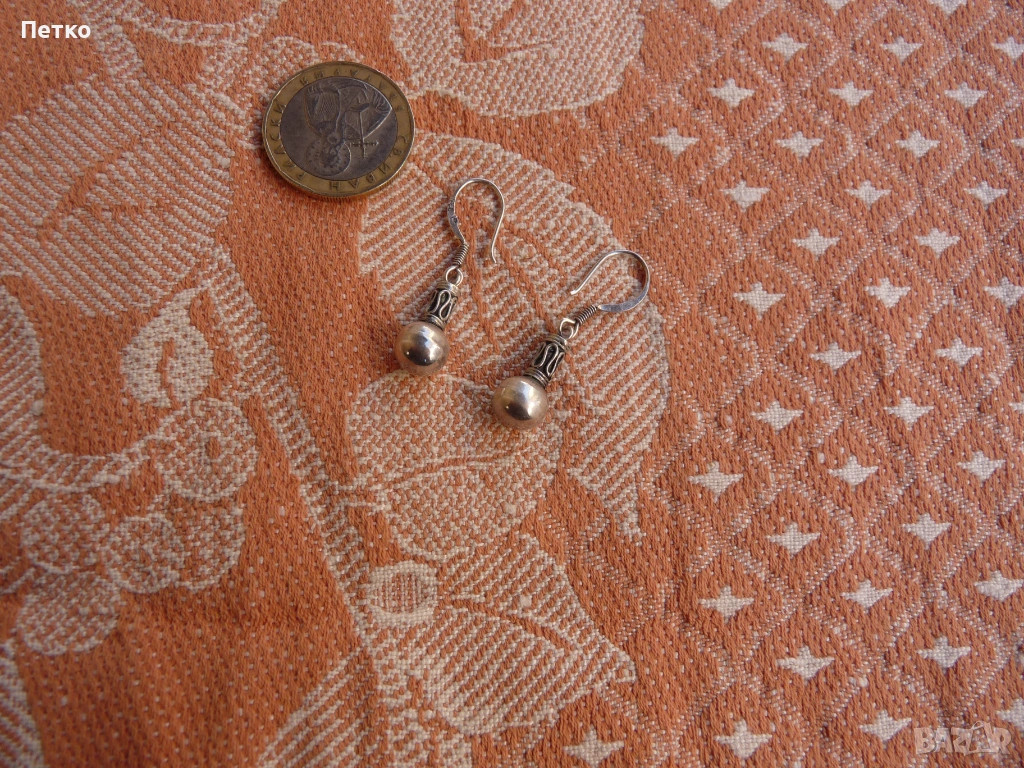 Автентични възрожденски сребърни  обеци, снимка 1