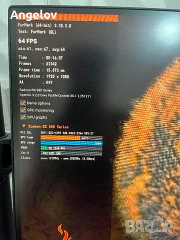 SAPPHIRE RX 580 8GB Профилактирана, снимка 7 - Видеокарти - 54282036