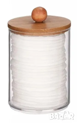 Стилен прозрачен контейнер за съхранение с бамбуков капак