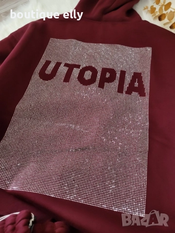 ватирана блуза с камъчета, снимка 3 - Блузи с дълъг ръкав и пуловери - 51476917