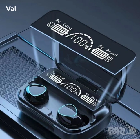 Безжични bluetooth слушалки с LED цифров дисплей