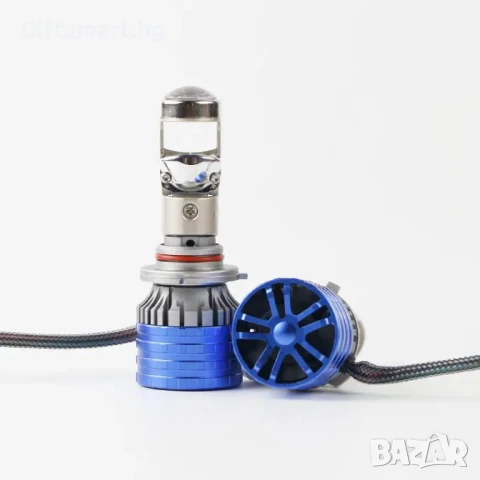 Комплект 2 LED крушки с лупа, H7, 30000 Lm, 12V, 2x55W, 6500К, 87x31мм, снимка 4 - Аксесоари и консумативи - 51102908