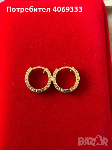 Златни обеци Булгари 3.58гр 14к, снимка 11 - Обеци - 53467889