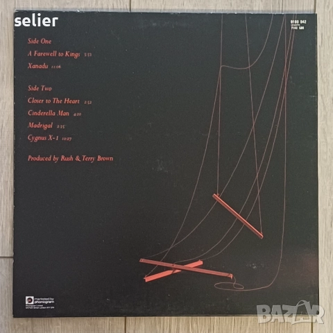 На феновете на RUSH предлагам тази плоча в перфектно състояние: Rush ‎– A Farewell To Kings Издание , снимка 3 - Грамофонни плочи - 52395983