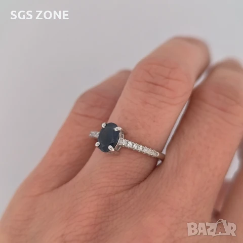 СРЕБЪРЕН ПРЪСТЕН С РУБИН, САПФИР, ИЗУМРУД , снимка 7 - Пръстени - 51143653