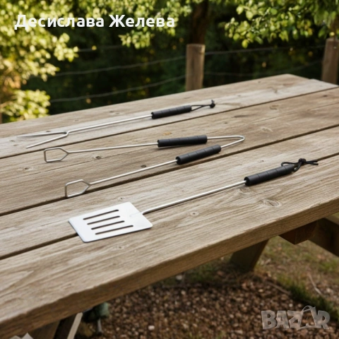 Градинско барбекю на колела, емайлирана стомана, 4 степени + Подарък 3 прибора, снимка 6 - Барбекюта - 54171053