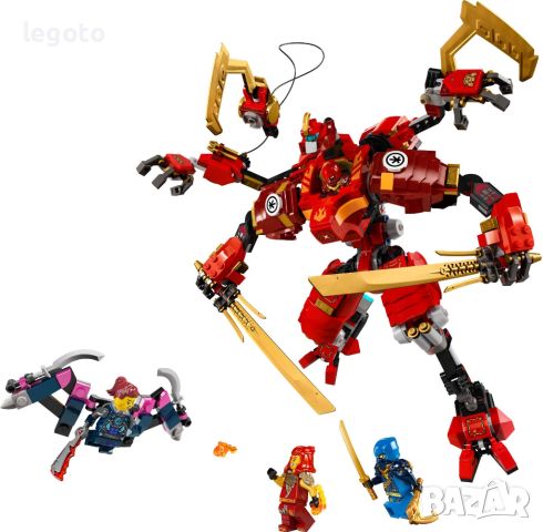 НОВО ЛЕГО 71812 Нинджаго Нинджа-Робот катерач на Кай LEGO 71812 NINJAGO- Kai's Ninja Climber Mech, снимка 3 - Конструктори - 45926205