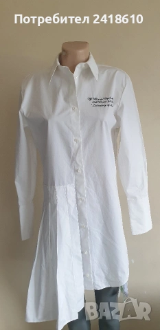 Off White Cotton Dress Italy Womens Size 40 / М НОВО! ОРИГИНАЛ! Дамска Рокля!, снимка 12 - Рокли - 53896051