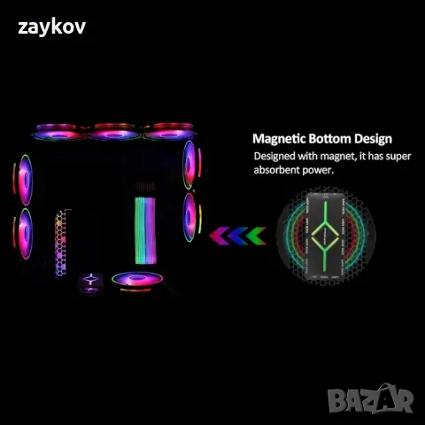 PWM Компютърен вентилаторен хъб 5V ARGB адресируем корпус за компютър PWM вентилатор 1-9 порта, снимка 4 - Други - 46931277