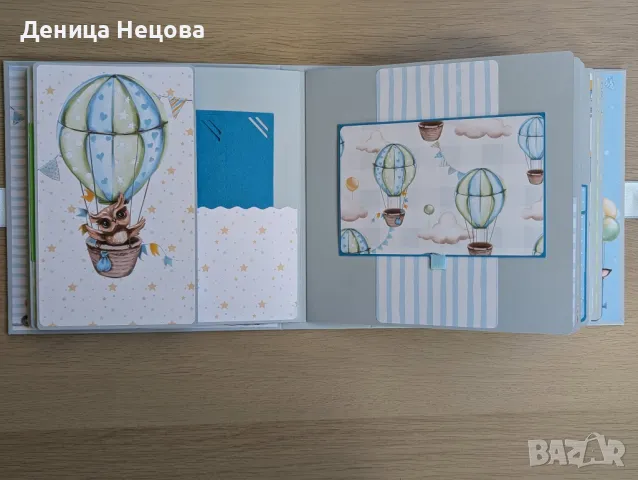 Бебешки ръчно изработен албум за снимки, подарък за погача, подарък за бебе, рожден ден, снимка 3 - Други - 49736146