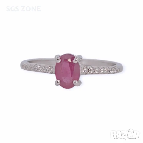 СРЕБЪРЕН ПРЪСТЕН С РУБИН, САПФИРИ, ИЗУМРУДИ , снимка 5 - Пръстени - 51116166