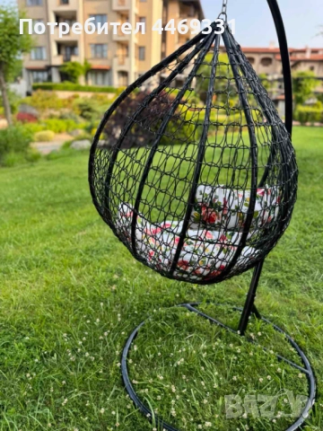 Градинска висяща люлка тип гнездо,яйце–Промоция! , снимка 3 - Градински мебели, декорация  - 52361713
