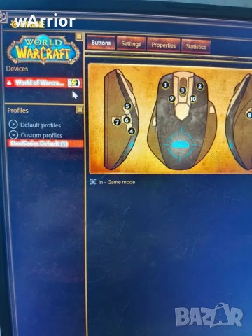 World of Warcraft Steelseries Wireless Mouse, снимка 11 - Клавиатури и мишки - 53682998