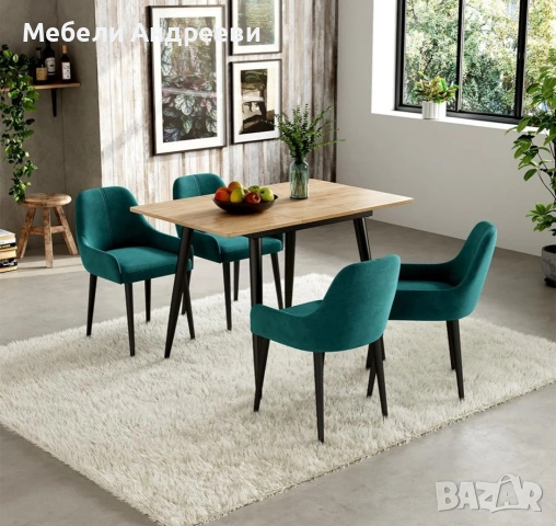 Трапезна разтегателна маса с метална конструкция 7315