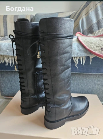 Черни ботуши Twinset, снимка 5 - Дамски ботуши - 53981515