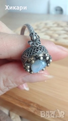 Сребърна брошка филигран/Сребърни пръстени, снимка 14 - Пръстени - 52042098