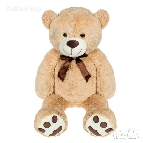 Голямо плюшено мече 1 метър – подарък за Св. Валентин, романтична изненада, снимка 3 - Плюшени играчки - 53304074