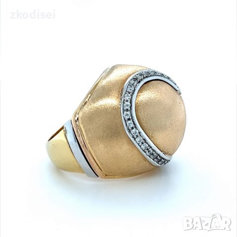Златен дамски пръстен 10,24гр. размер:58 14кр. проба:585 модел:23534-1, снимка 3 - Пръстени - 45408215