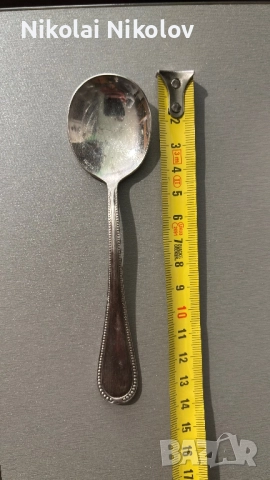 Сребърна лъжица, снимка 5 - Антикварни и старинни предмети - 52100918