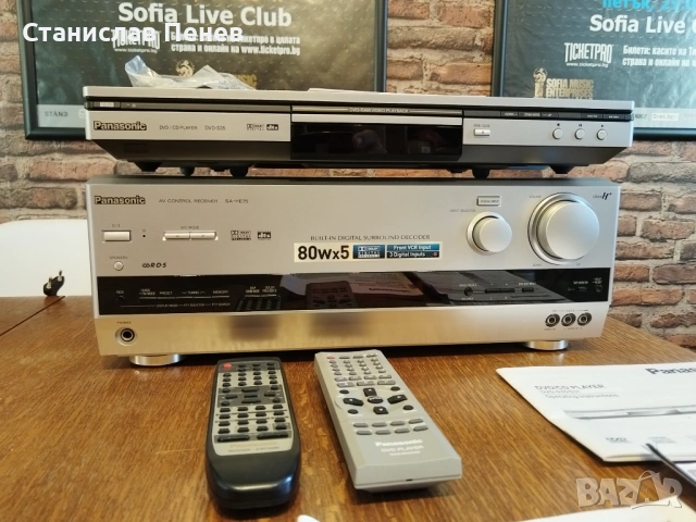 Panasonic SA-HE75/DVD-S35 AV Control Receiver /DVD Player , снимка 4 - Ресийвъри, усилватели, смесителни пултове - 53744504