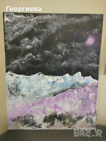 Продавам картина - планински пейзаж , снимка 3 - Картини - 45762335
