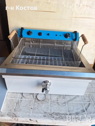 Фритюрник професионален на ток Монофазен Голяма вана 2х20 или 2х30 литра , снимка 2 - Обзавеждане на кухня - 51014444