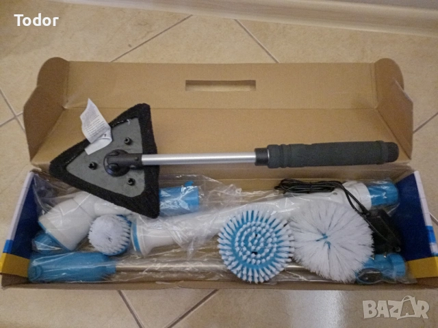  Електрическа четка за почистване на баня и тоалетна , снимка 5 - Мопове, кофи, четки и метли - 54183036