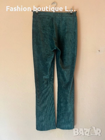 Зелен плюшен панталон с ластик на кръста L размер 💚💚💚, снимка 4 - Панталони - 53929621