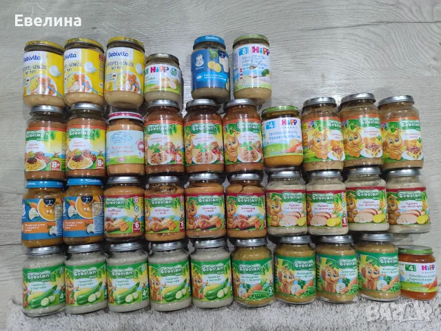 Бебешки пюрета Bebelan, Bebivita, Gerber, Hipp, Ganchev, снимка 1 - Други - 47347075